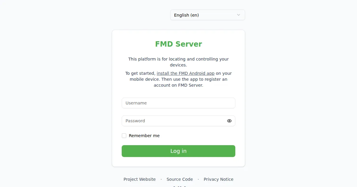 FindMy Device server sign-in page